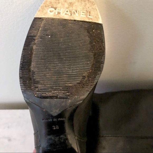 Chanel Leather Over-The-Knee Boots - Picture 8 of 8